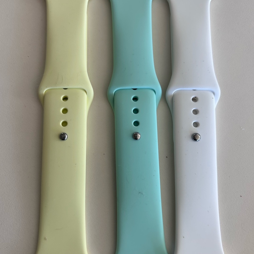 Smartwatch Band Set - Yellow, Blue, and White